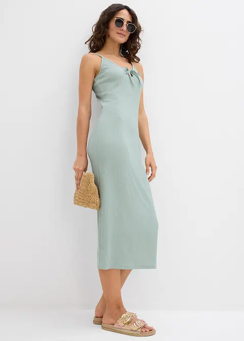 Midiklänning av tunn kräpp, bonprix