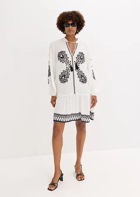 Tunikaklänning av viskos med struktur, bonprix