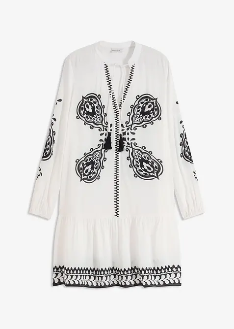 Tunikaklänning av viskos med struktur, bonprix