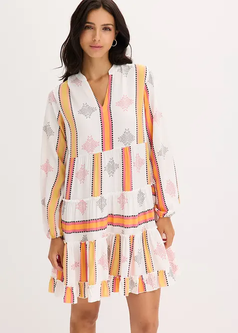 Tunikaklänning av mjuk viskos, bonprix