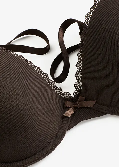 BH med formpressade kupor, bygel och ekologisk bomull, bonprix