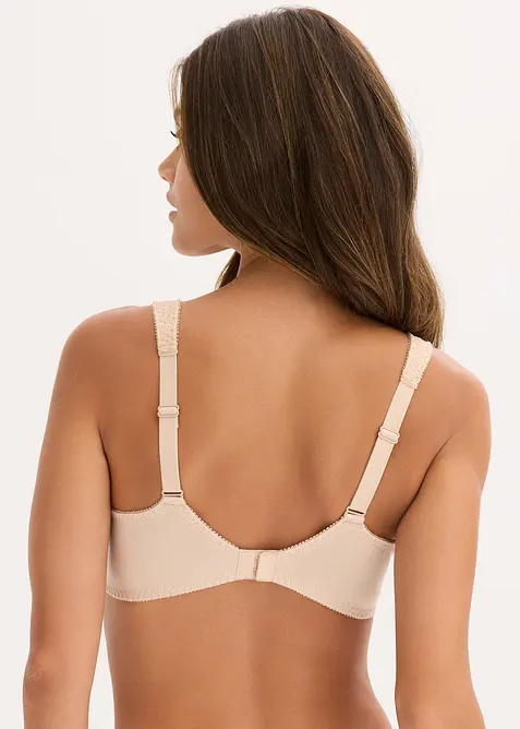 T-shirtbehå med bygel och bomull (2-pack), bonprix