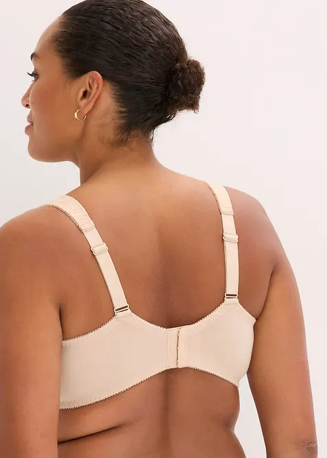 T-shirtbehå med bygel och bomull (2-pack), bonprix