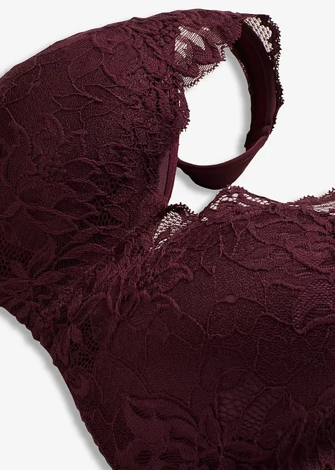 Formpressad BH med vadderade axelband och skir spets, bonprix