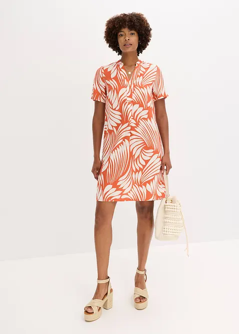 Tunikaklänning i följsam viskos, bonprix