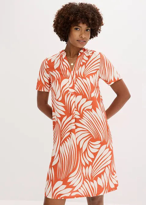 Tunikaklänning i följsam viskos, bonprix