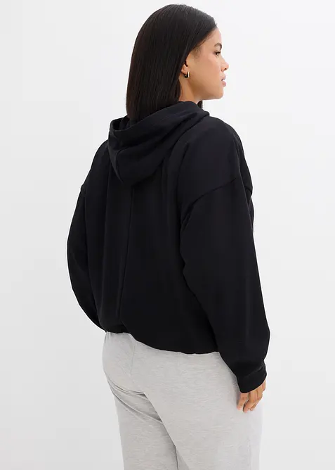 Hoodie av lätt glansig viskosmix, bonprix