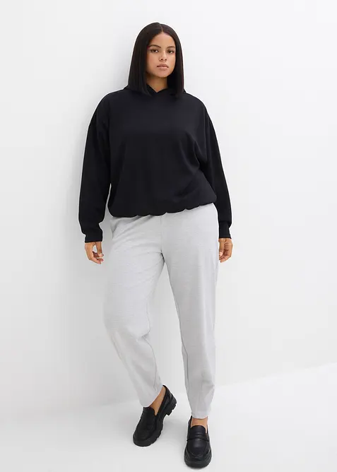 Hoodie av lätt glansig viskosmix, bonprix