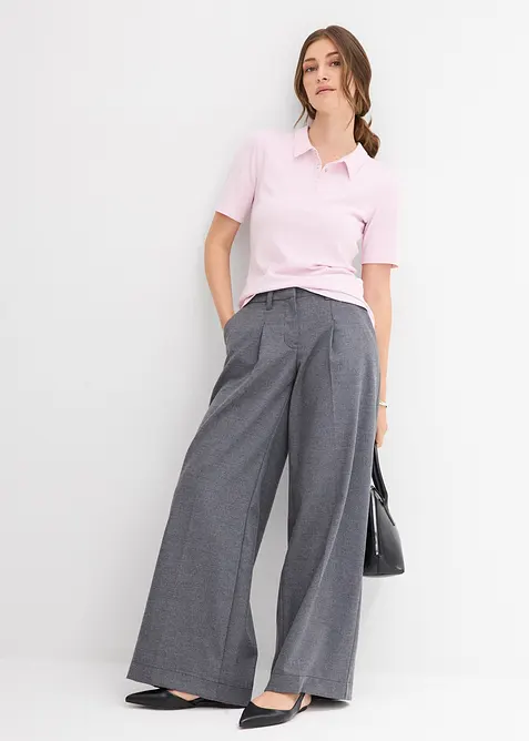 Pikétröja av viskosmix, bonprix