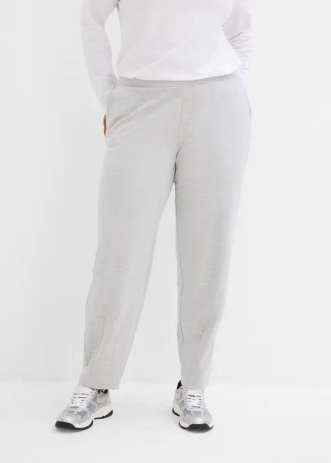 Byxor i barrel-modell av lätt glansig viskosmix, bonprix