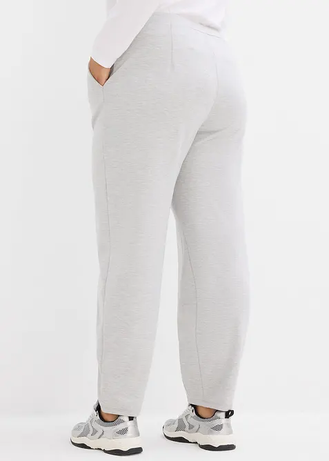 Byxor i barrel-modell av lätt glansig viskosmix, bonprix