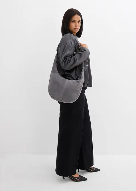 Blusjacka av glansig, mjuk viskosmix, bonprix