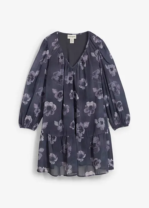 Chiffongklänning i kort modell, bonprix