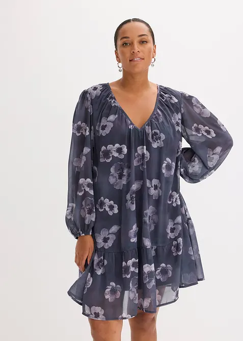 Chiffongkl&auml;nning i kort modell, bonprix