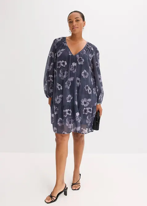 Chiffongkl&auml;nning i kort modell, bonprix