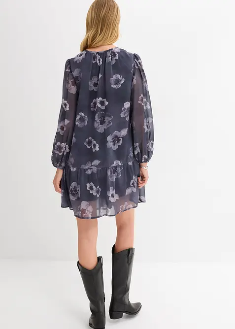 Chiffongklänning i kort modell, bonprix