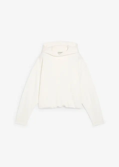 Hoodie av lätt glansig viskosmix, bonprix