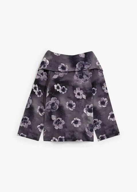 Blus i kräppat material med struktur, bonprix