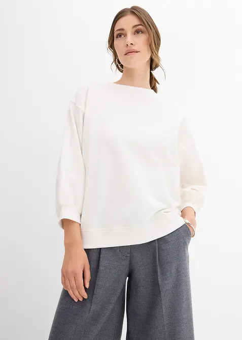 Oversized sweatshirt av bomull, bonprix