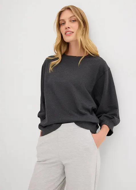 Oversized sweatshirt av bomull, bonprix