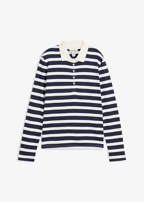 Pikétröja med kort ärm av tjock ekologisk bomull, bonprix