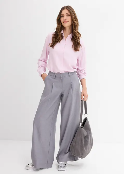 Skjortblus av mjuk viskos, bonprix