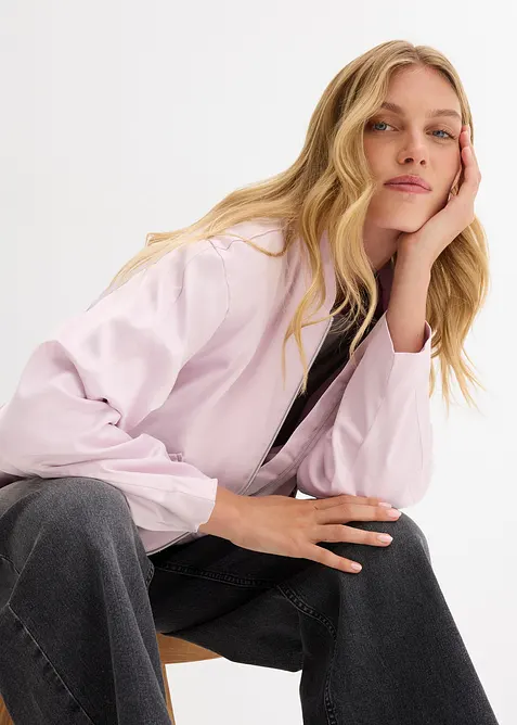 Blusjacka av glansig, mjuk viskosmix, bonprix