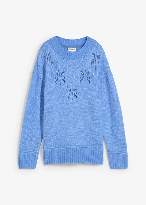 Grovstickad tröja i mjuk materialblandning, bonprix