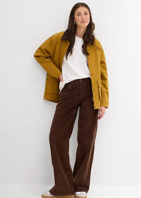 Manchesterbyxa av elastisk bomullsmix, bonprix