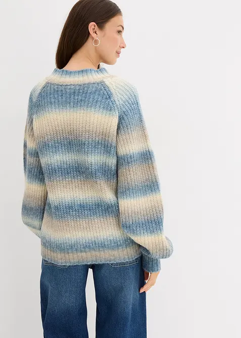 Grovstickad tröja av mjuk yllemix, bonprix