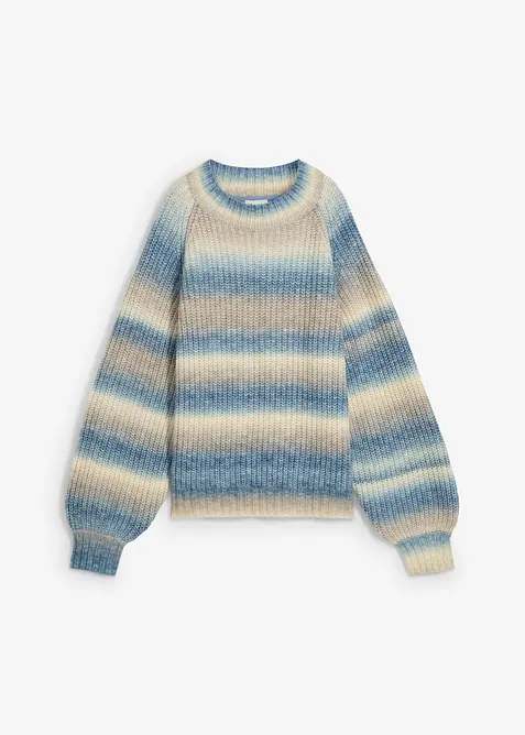 Grovstickad tröja av mjuk yllemix, bonprix