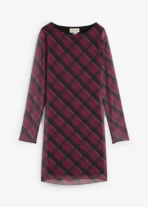 Miniklänning av tunn mesh, bonprix