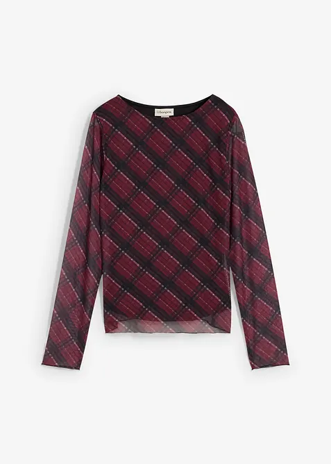 L&aring;ng&auml;rmad topp av tunn mesh, bonprix