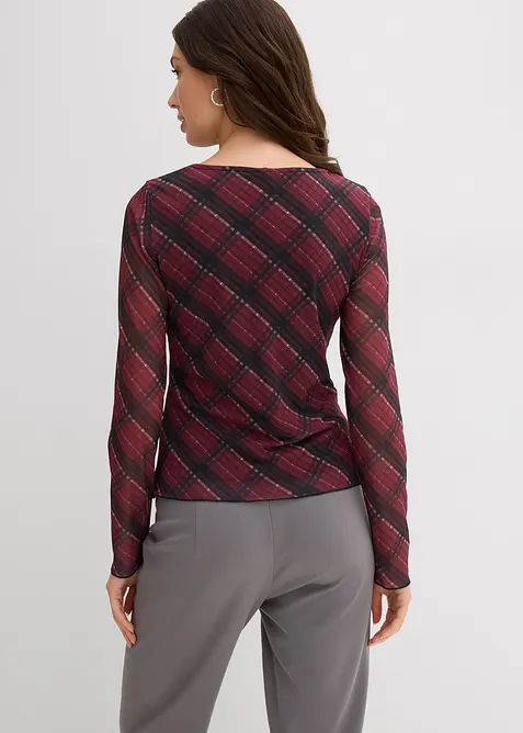 L&aring;ng&auml;rmad topp av tunn mesh, bonprix