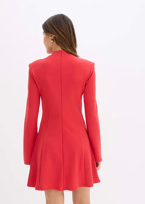 Miniklänning med lätt utställd kjoldel och trumpetärmar, bonprix