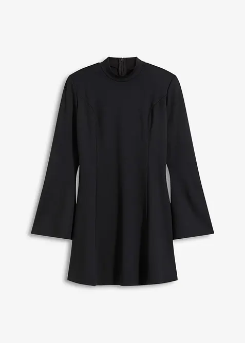 Miniklänning med lätt utställd kjoldel och trumpetärmar, bonprix