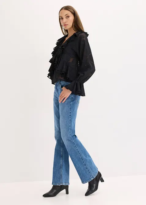 Lätt transparent chiffongblus, bonprix