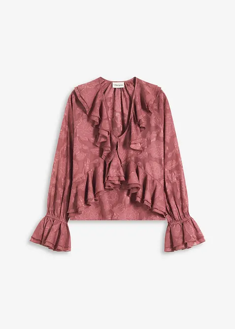 L&auml;tt transparent chiffongblus, bonprix