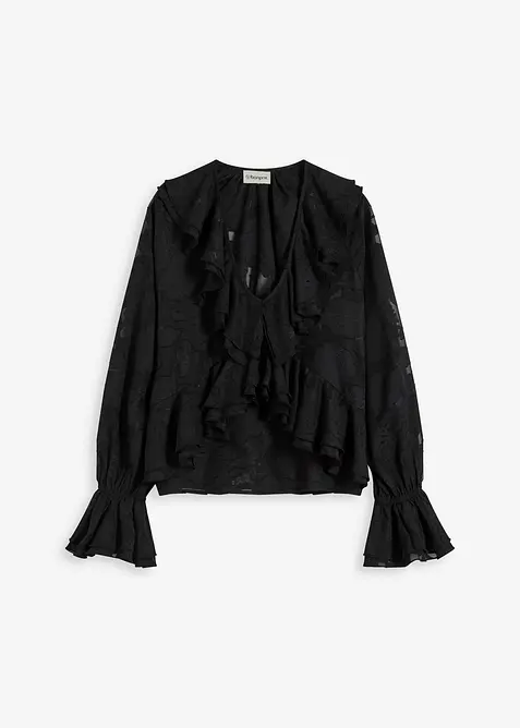 Lätt transparent chiffongblus, bonprix