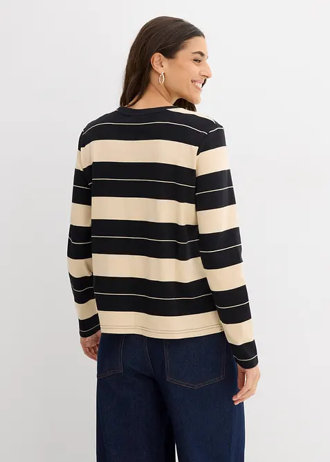 L&aring;ng&auml;rmad topp av kraftig bomull, bonprix