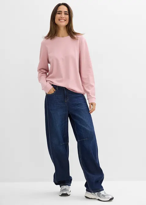 Långärmad topp i ren ekologisk bomull, bonprix