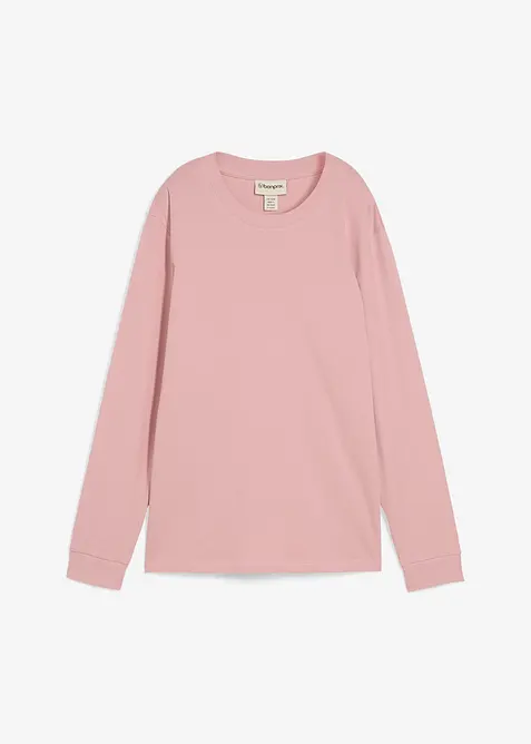Långärmad topp i ren ekologisk bomull, bonprix