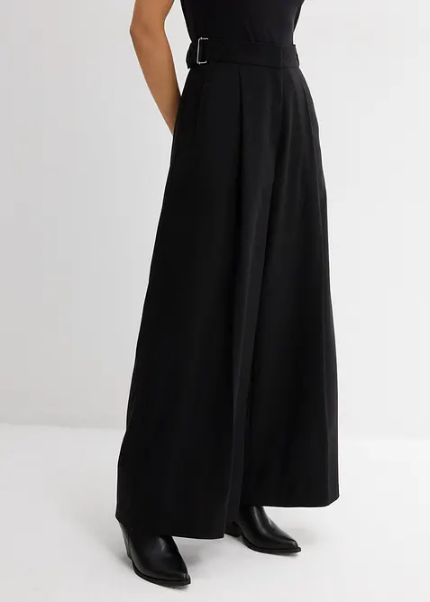 Byxa med sp&auml;nne i sidan, av viskosmix, bonprix