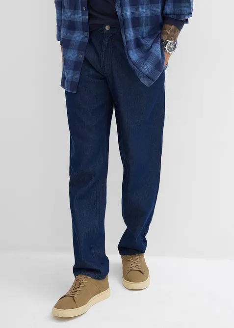 Loose Fit Jeans med gubbveck, Straight, bonprix