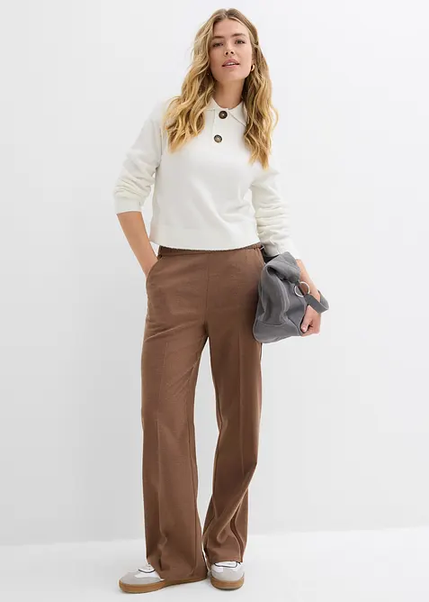 Marlenebyxa med yllelook, bonprix