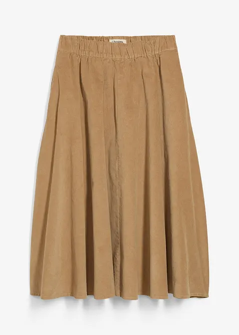 Manchesterkjol i bomullsmix, bonprix