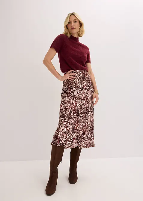 Satinkjol med struktur, bonprix