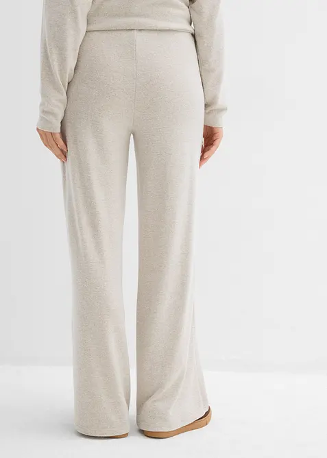 Palazzobyxa med stickad look, bonprix