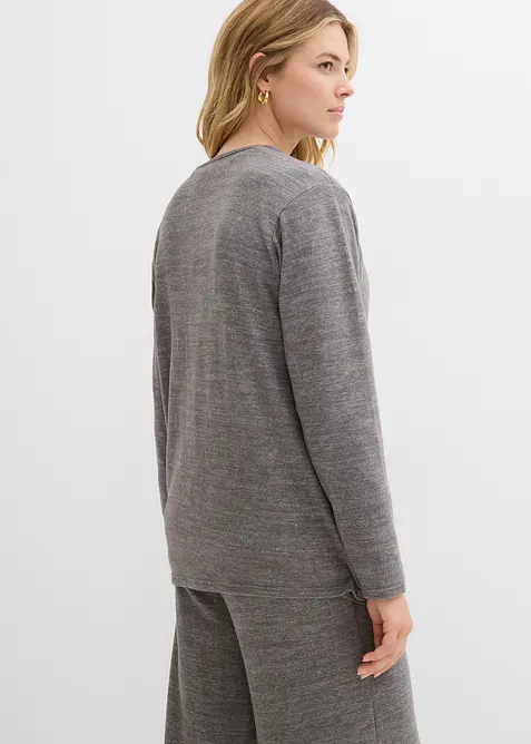 Omlottcardigan med stickad look, bonprix
