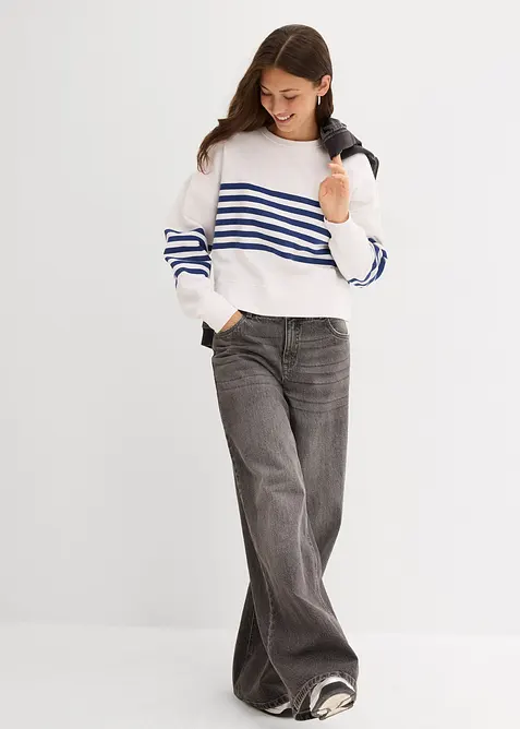 Oversizesweatshirt i ren bomull, bonprix